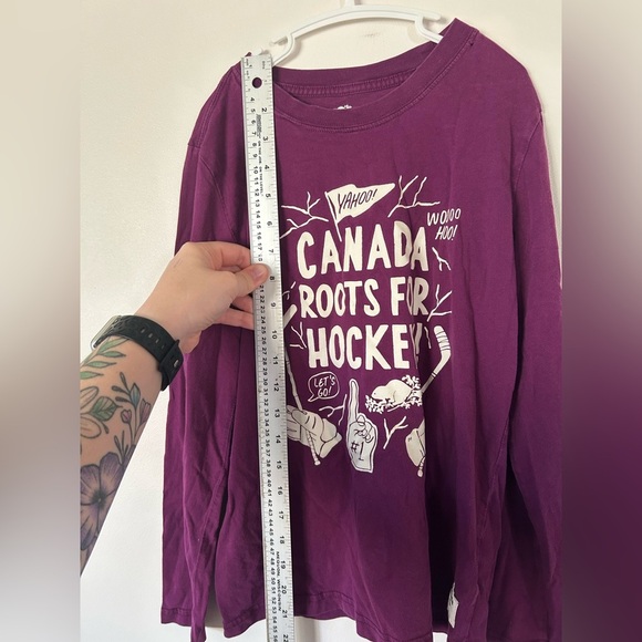 Roots Canada Hockey Purple Long Sleeve Size Large (9-10 Big Kids) - Picture 4 of 8